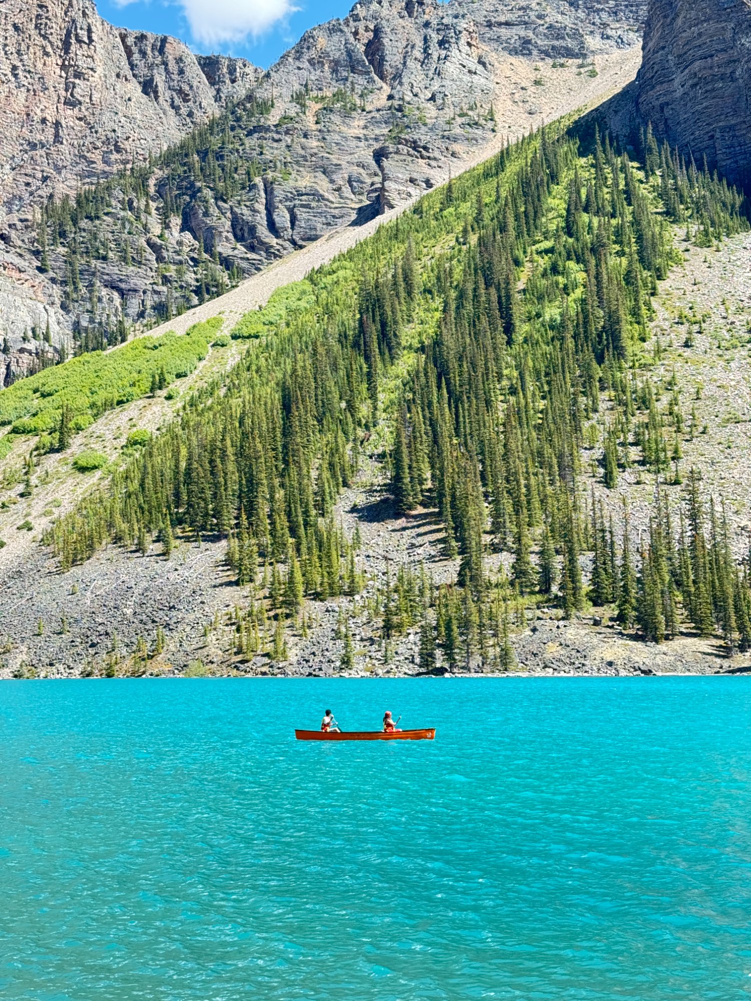 Turquoise canoe